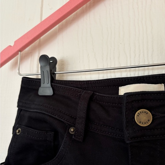 Sezane Black Le Crop Jeans High-Waisted Denim - Picture 4 of 9